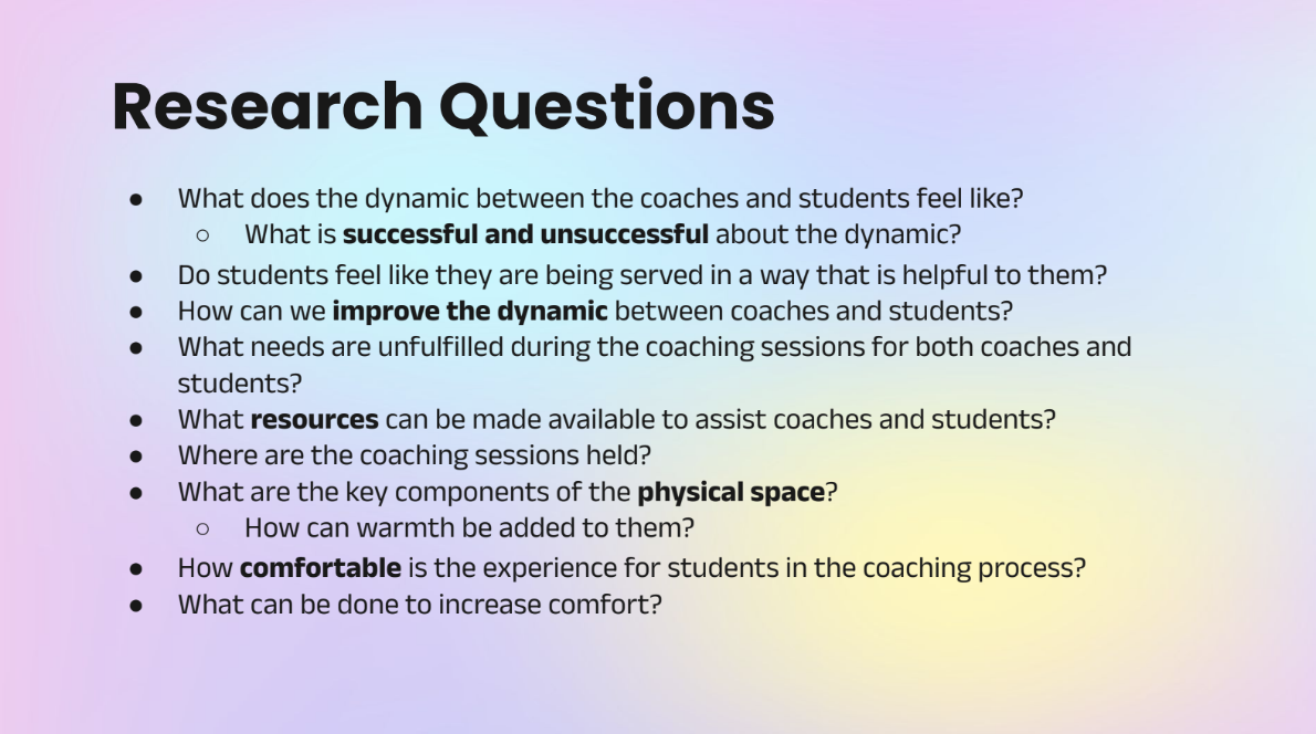 slide 5 of the academic success coaching research deck
